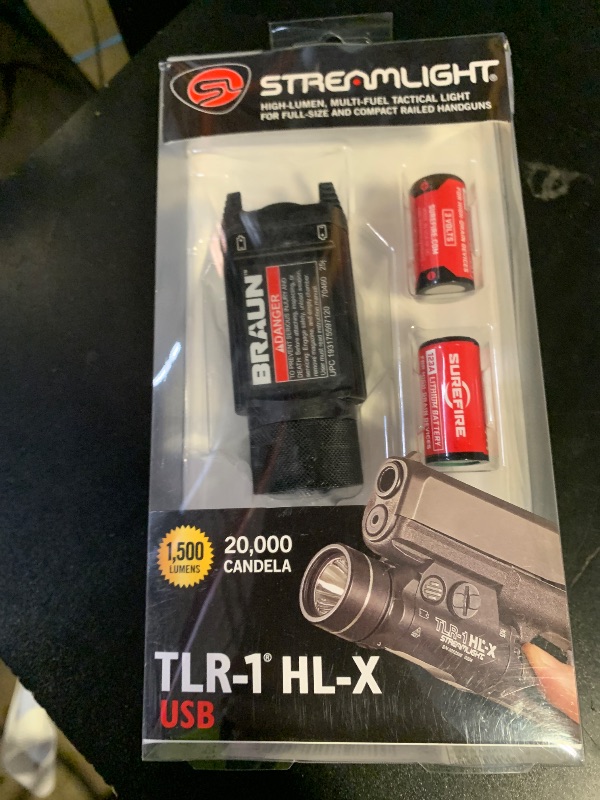 View 2 of Streamlight 69501 TLR-1 HL-X USB 1500-Lumen 15000-Candela Rechargeable Rail-Mounted Tactical Weapon Light with Specific Compatibility Rail Locating Keys, Black