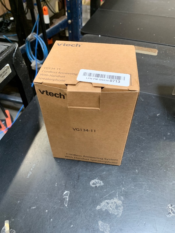 Photo 1 of [New] VTech VG134-11 DECT 6.0 Cordless Home Phone with Bluetooth Connection, Digital Answering Machine, Backlit Display,Full Duplex Speakerphone, Caller ID/Call Waiting,1000 ft Range (Black)
