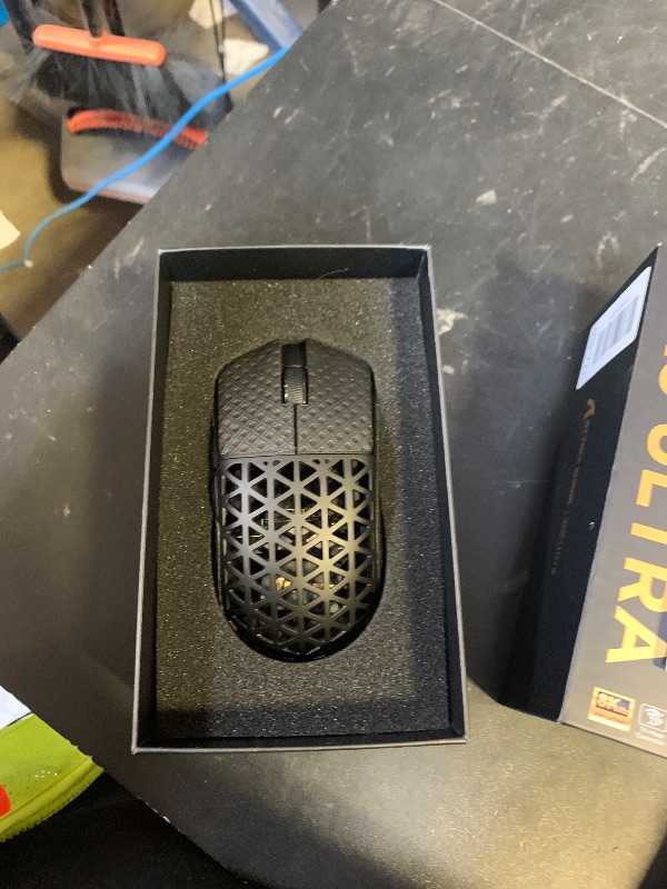 View 3 of R5Ultra 8K Wireless Gaming Mouse with 42,000 DPI -PAW3950 MAX Sensor -39g Ultra-Lightweight Carbon Fiber -Nordic 52840 MCU Chip-Wired/BT/2.4GHz Wireless Programmable Mouse Griptape for PC/Mac (Black)