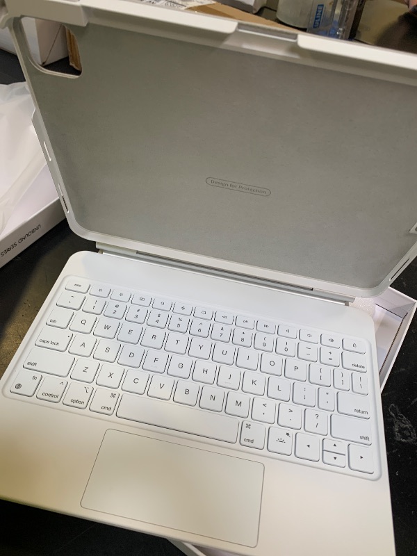 Photo 1 of TSQQST Keyboard Case for iPad Air 11 Inch (M4/M3/M2 2026-2024)/ iPad Air 5th 4th Gen/iPad Pro 11” 2018-2022, Magnetic Detachable Backlit Keyboard with Trackpad Pencil Holder Contact Connector, White