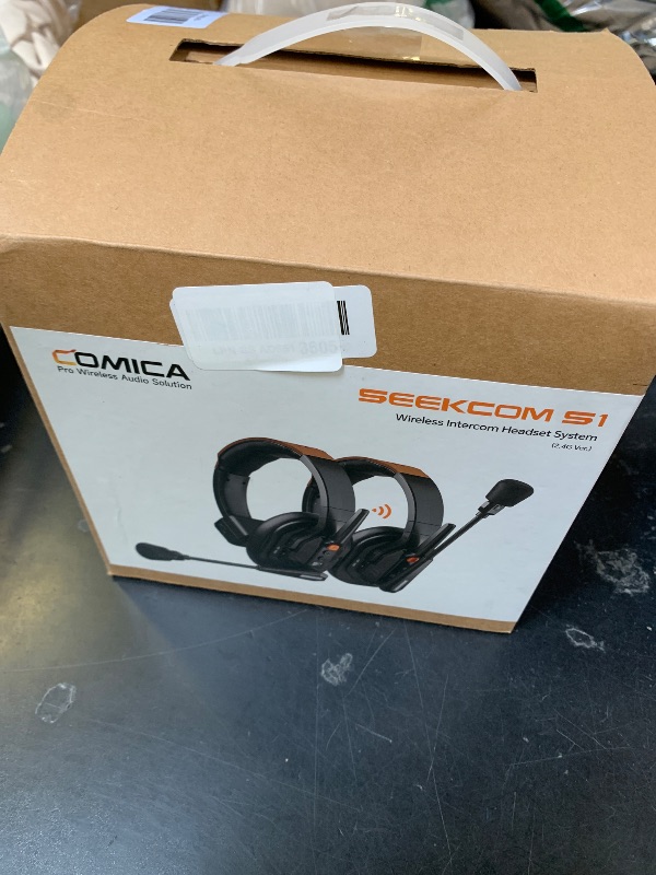 Photo 1 of COMICA Seekcom S1 Wireless Intercom Headset System, 2.4GHz Full-Duplex Communication Headsets with 500m/1640ft Range, Noise Reduction, One-Key Broadcasting & Talk Modes for Live Show, Events (2 Sets)