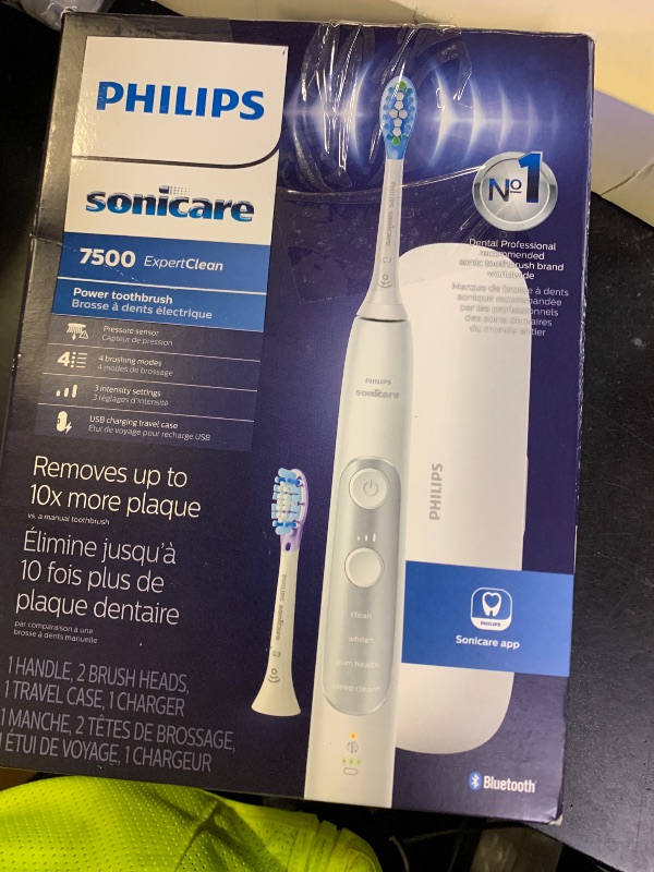 Photo 1 of Philips Sonicare ExpertClean 7500 White, Rechargeable Electric Power Toothbrush, HX9690/06
