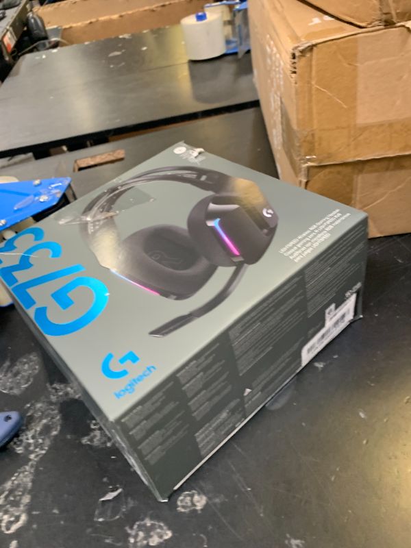 Photo 1 of Logitech G733 Lightspeed Wireless Gaming Headset, Suspension Headband, Lightsync RGB, Blue VO!CE Mic, PRO-G Audio – Black, Gaming Headset Wireless, PC, PS5, PS4, Switch Compatible