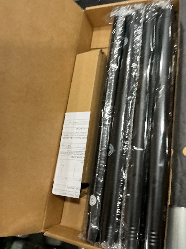 Photo 1 of 1” Diameter Curtain Rods Itself is 30 to 144 inch 1 Pack Fit 30-142 inch, 66 to 120 inch Window with Heavy Duty Adjustable Rod Matte Black Splicing Metal Extra Long Curtain Rod for Windows