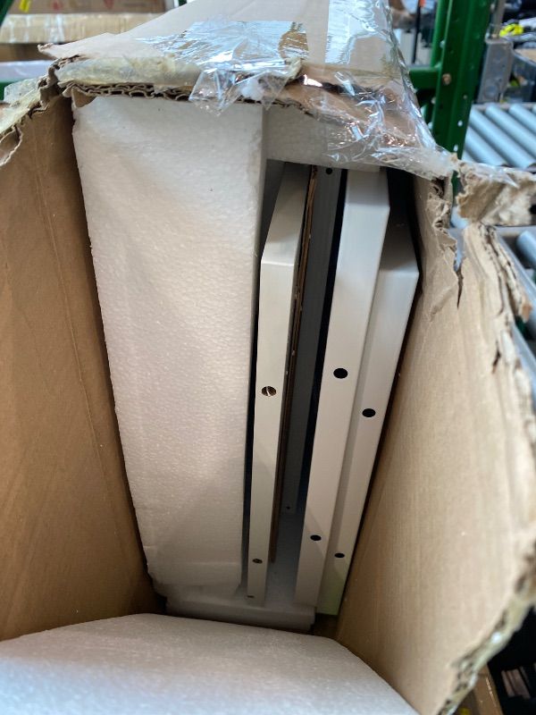 Photo 1 of [MISSING PARTS] HOOBRO 20 Gallon Fish Tank Stand with Power Outlets and LED Light, Metal Frame Aquarium Stand, Reptile, Turtle Tank Stand with Cabinet Storage, 300 LBS Capacity, White and Walnut WH40UDFT01