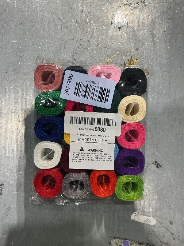 Photo 1 of 1 Inch Wide Solid Color Double Sided Polyester Satin Ribbon 20 Colors X 2 Yard Each Total 40 Yds Per Package