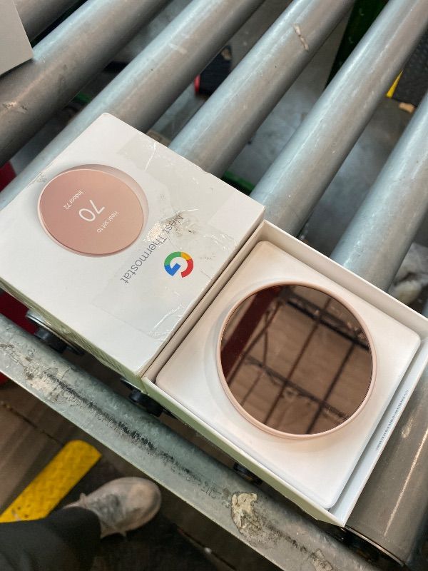 View 2 of [MISSING PARTS] Google Nest Thermostat - Smart Thermostat for Home - Programmable Wifi Thermostat - Sand