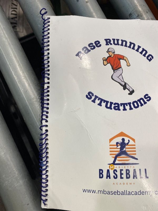 Photo 1 of [DAMAGED SPINE] Youth Baseball Base Running Situations Guide – Smart Base Running Decisions for Little League & Travel Ball Players – Spiral-Bound Playbook & Baseball Gift for Players, Parents & Coaches