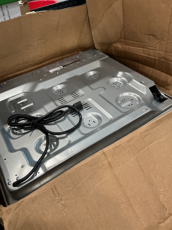Photo 1 of [MAJOR DAMAGE & MISSING PARTS] TOPWISH 24 Inch Gas Cooktop, Propane Stove Top with 4 Burners 27,400 BTU, NG/LPG Convertible Built-in Stainless Steel Stovetop with Thermocouple Protection for Kitchen, Apartments, RV