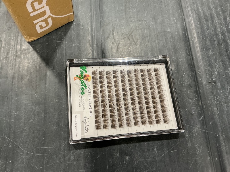Photo 1 of ?VAYATOR Color Lash Cluster Light/Dark Brown/Black Brown Various Colored False Eyelashes Clusters Professional Makeup Lash Cluster Grafted Eyelash Extension (Black Brown-12mm)
