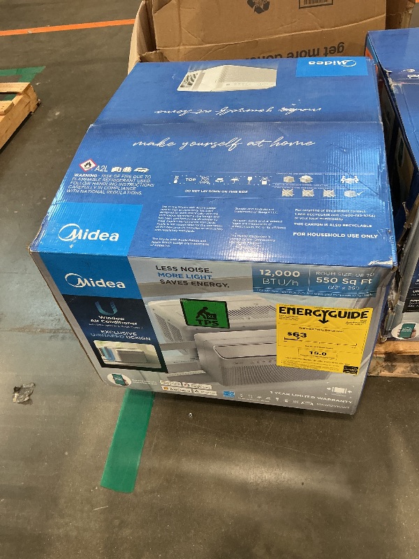 Photo 1 of ***UPDATED 7/31*** Midea 12,000 BTU U Shaped Smart Inverter Window Air Conditioner - Cools 550 Sq Ft, Ultra Quiet with Open Window Operation - Alexa/Google Assistant Compatible, 37% Energy Savings, Remote (2026 Edition)