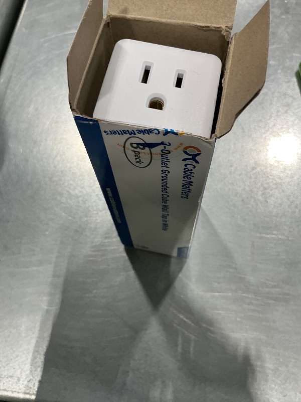Photo 1 of [ETL Listed] Cable Matters 3-Pack 3 Outlet Wall Adapter (Grounded Cube Tap, Outlet Splitter, 3 Way Plug Adapter, 3-Prong Power Splitter), White