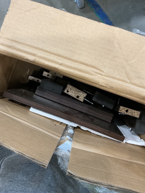 Photo 1 of [Top Table Part is broken] WLIVE Narrow End Table with Charging Station of Open Storage Shelf?Sofa Side Table with 2 USB Ports and 2 Power Outlets?Slim Farmhouse End Table for Small Spaces, 11.8" D x 23.6" W x 23.74" H