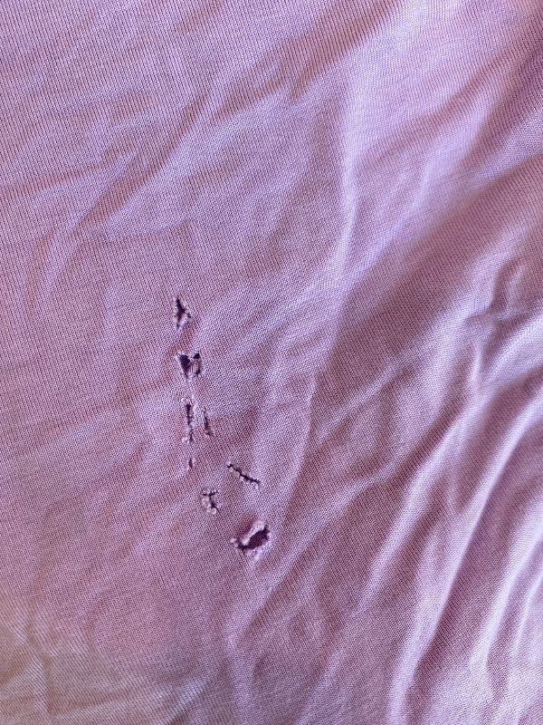 View 3 of [ SHIRT HAS HOLES IN IT] Dwnval Womens Classic Short Sleeve Summer TOS Crew Neck Slim Fit Crop T Shirt(Purple, 2XL)