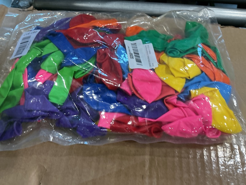 Photo 1 of 100 PCS Balloons, 12 Inch Assorted Colors Balloon & 10 Kinds of Color Balloons, Latex Balloon Bulk for Birthday, Baby Shower, Wedding, Family Party.