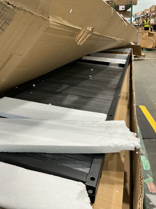 Photo 1 of [CLERK NOTES!!] [MISSING SEVERAL PARTS] KMBOHE Queen Size Loft Bed with Built-in Desk, Closet & Staircase Storage, Sturdy Metal Frame with Safety Handrail & Guardrail, No Box Spring Needed, Bed for Small Rooms, Black