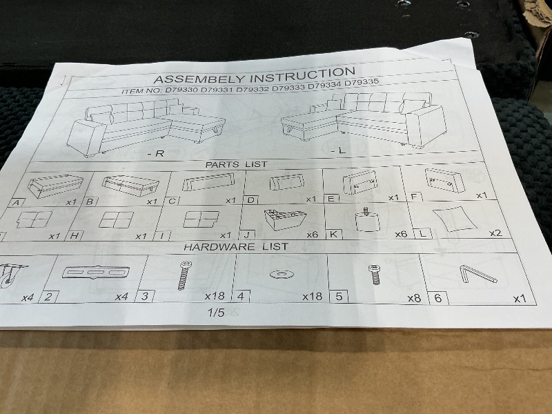 Photo 1 of  Sectional couch