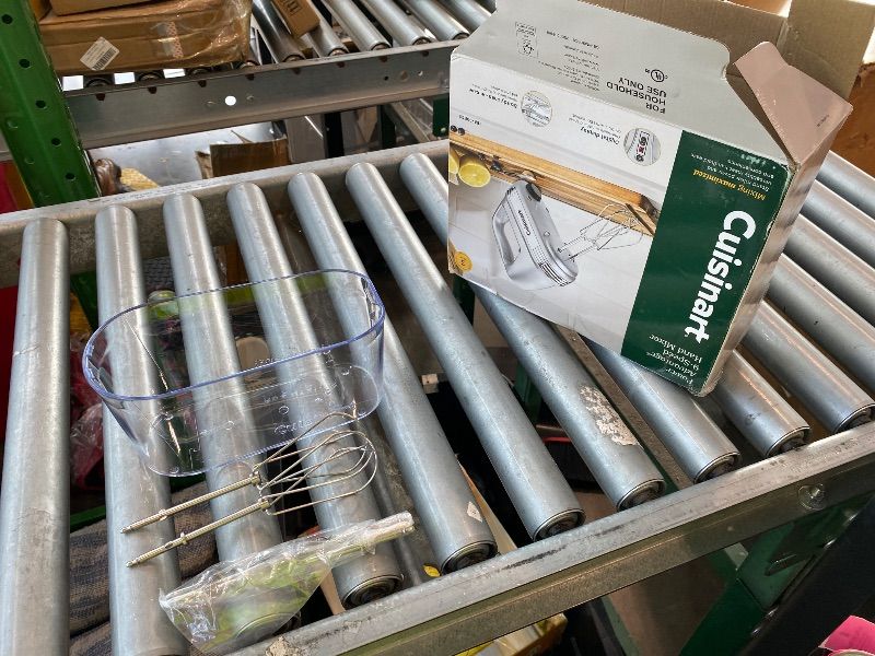 Photo 1 of [FOR PARTS] [MOTOR IS NOT INCLUDED] [PARTIAL SET] Cuisinart Power Advantage Plus 9-Speed Hand Mixer, 220W Motor, Electric Mixer with Dishwasher-Safe Beaters, Storage Case, HM-90BCS, Brushed Chrome
