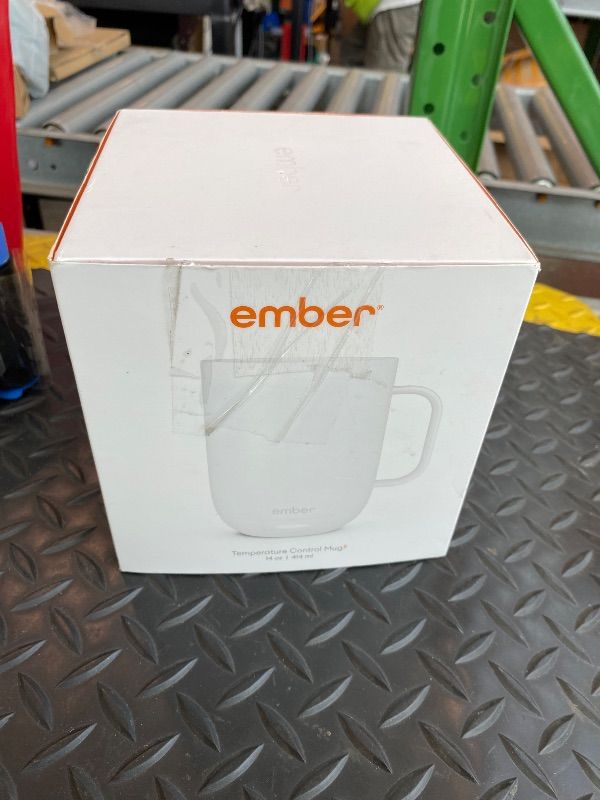 Photo 1 of [ SEVERELY STAINED] Ember Temperature Control Smart Mug 2, 14 Oz, App-Controlled Heated Coffee Mug with 80 Min Battery Life and Improved Design, White