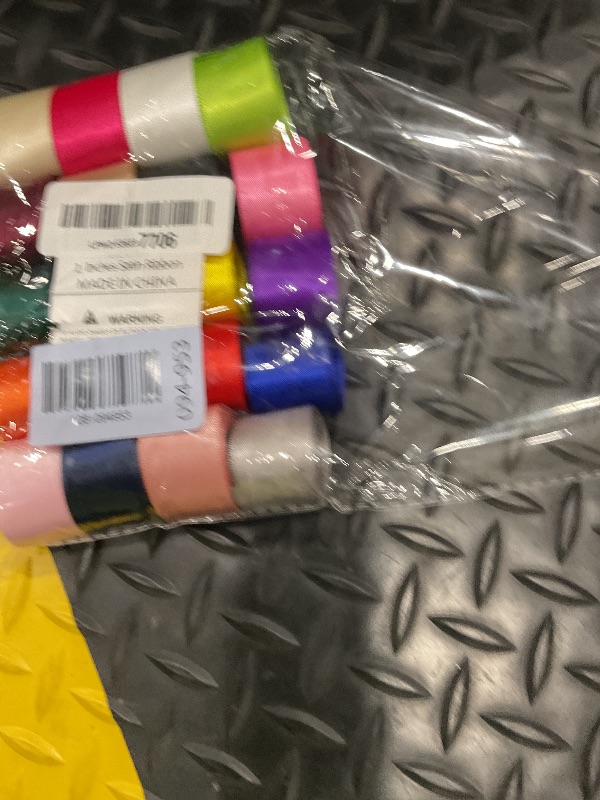 Photo 1 of 1 Inch Wide Solid Color Double Sided Polyester Satin Ribbon 20 Colors X 2 Yard Each Total 40 Yds Per Package