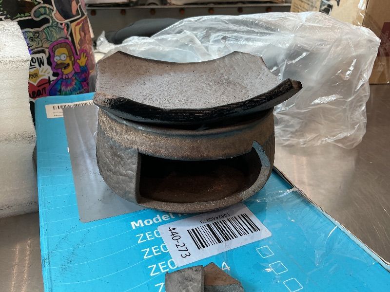 Photo 1 of [Item is Chipped] Ceramic Aromatherapy Burner, Essential Oil Diffuser Stove, Tea Light Candle Holder Warmer, Herb Incense Burner Plate Set, Zen Style Fragrance Diffuser for Home Office Meditation Relaxation