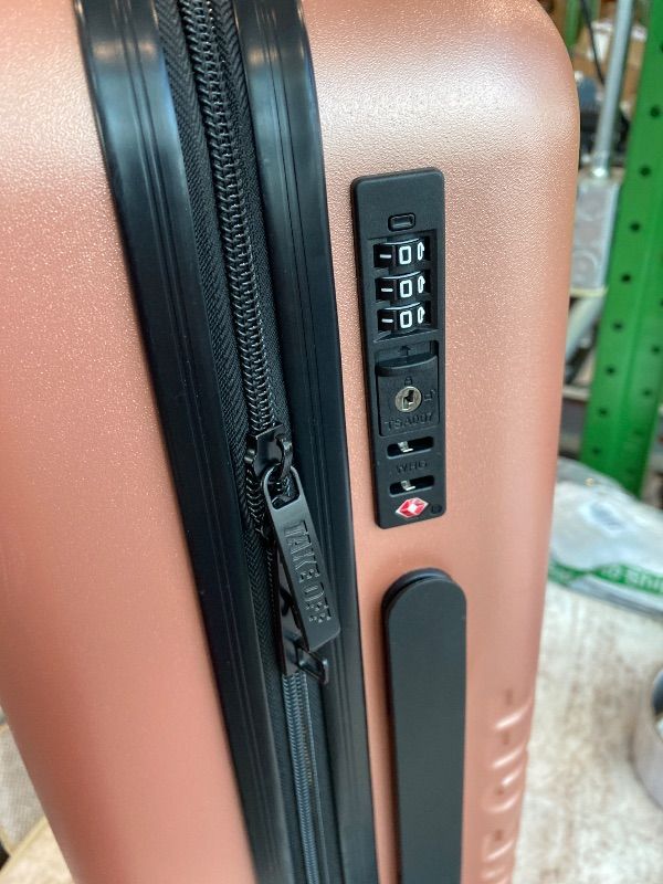 Photo 1 of [Missing Wheels] Take OFF Luggage Personal Item Suitcase 3.0 – Small Carry On Luggage with Wheels for Budget Airlines – Under the Seat Luggage with Removable Wheels – With TSA Lock and Toiletry Pouch – 18x14x8, Rose