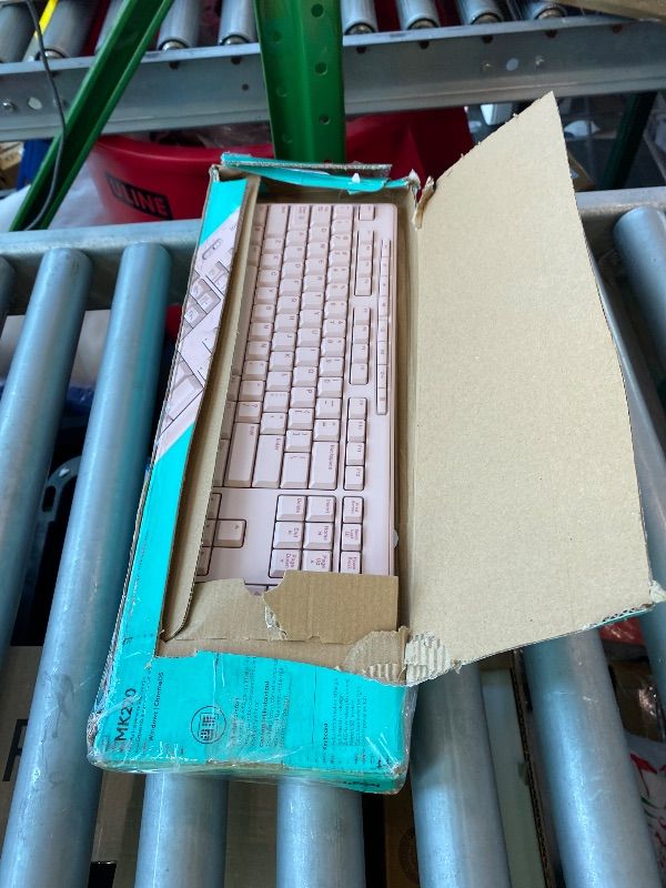 Photo 1 of [PARTIAL SET NO MOUSE] Logitech MK270 Wireless Keyboard and Mouse Combo for Windows, 2.4 GHz Wireless, Compact Mouse, 8 Multimedia and Shortcut Keys, 2-Year Battery Life, for PC, Laptop - Rose