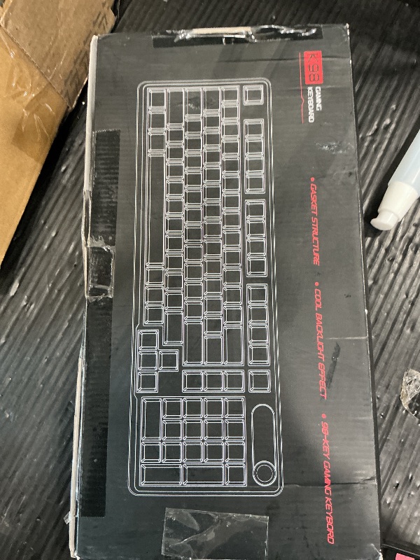 Photo 1 of [See Clerk Notes] BlueFinger Wireless Gaming Keyboard and Mouse Combo, RGB Backlit, Tri-Mode Bluetooth/2.4G/USB-C Wired, 98 Keys Quiet Keyboard with Number Pad, Volume Knob & Screen, 4800 DPI Mouse for PC/Mac/Laptop