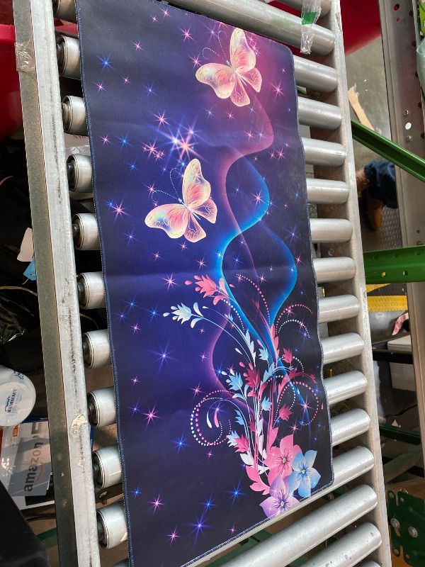 Photo 1 of [SIMILAR ITEM] NXZGO Desk Pad for Keyboard and Mouse, Large Mouse Pad for Desk, Non-Slip Keyboard Mat, Computer Mats for Desk, Cute Desk Pad with Stitched Edges for Office, Gaming I Purple Floral Butterfly