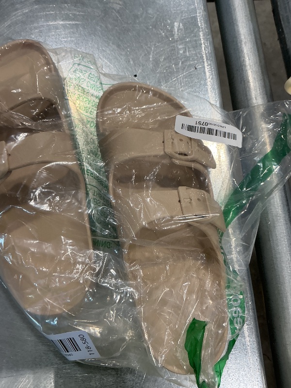 Photo 1 of **DIRTY, HEAVILY USED*** Goosecret Women's Platform Sandals with Arch Support Chunky Lightweight Foam Slip on Slides Comfortable Summer Beach Sandals with Adjustable Buckle Nude, 41(size 10)