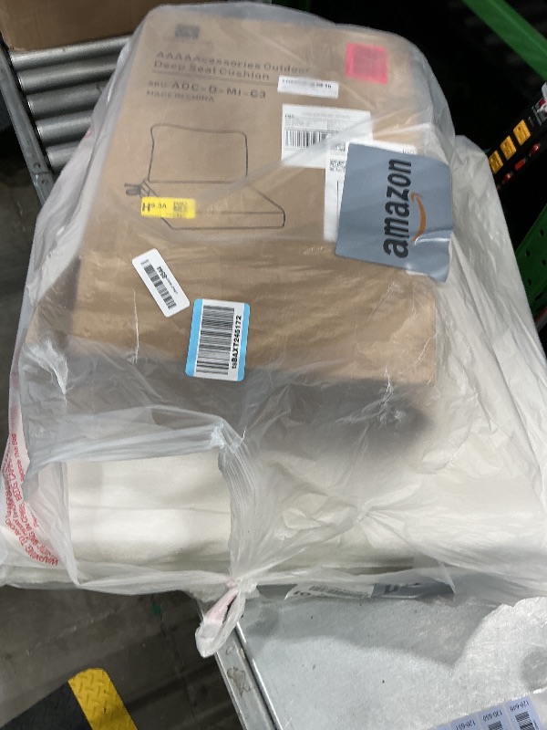 View 3 of ***SIMILAR*** AAAAAcessories Outdoor Seat Cushions for Chairs, Fade-Resistant, Waterproof Patio Furniture Replacement Cushions, 24" x 24" x 5" + 24" x 19", Sandstone Beige