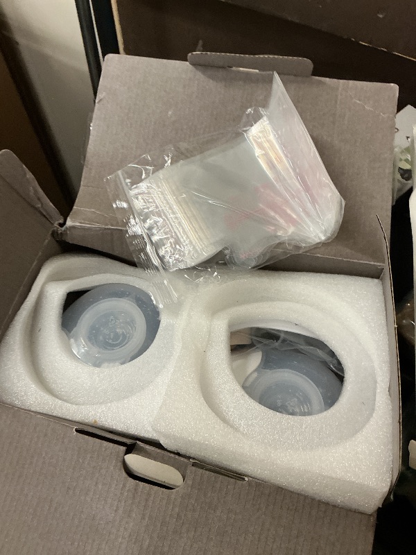 Photo 1 of Hands Free Breast Pump Wearable MY-375 - Strong Suction, Low Noise, Wearable Breastfeeding Pump with 4 Mode &12 Levels, Portable Electric Breast Pump 24mm - 19/21/Insert/Flange, 2 Pack (White)