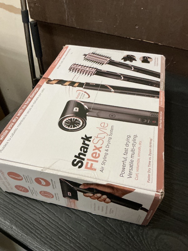 Photo 1 of Shark Hair Dryer | FlexStyle Hair Styling System | Portable & Powerful Blow Dryer Brush | Hair Curler & Volumizer | 6 Styling Tools Included | Best for All Hair Types | Black | HD440BK