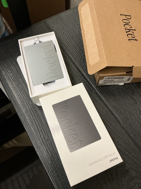 Photo 1 of Pocket AI Voice Recorder & Smart Assistant – Auto Transcription, Summaries & Action Items – AI Note Taker for Meetings, Calls & Productivity - Space Grey