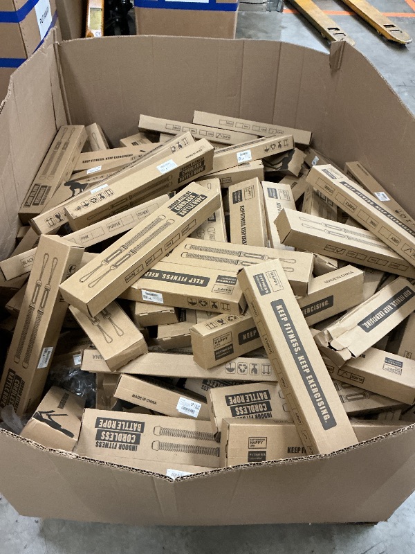 Photo 1 of Pallet of——Ropeless Battle Ropes for Home Gym-Portable Cordless Training Rope Fitness Equipment for Men&Women,Weighted Workout Gear for Upper Body Cardio,Low-Impact Exercise Ropes for Small Spaces (Black) *** must load on your own***