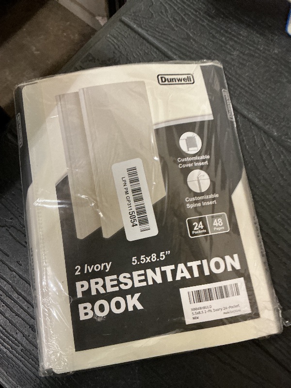 Photo 1 of Dunwell Small Binders with Sleeves - Presentation Books 5.5x8.5 (2-Pack, Ivory), 24-Pockets, Displays 48 Half Size Pages or 5.5 x 8.5 Mini Booklets, Acid-Free Archival Quality