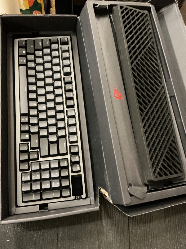 Photo 1 of ASUS ROG Azoth 96 HE Wireless Hall Effect Gaming Keyboard – 96% Full-Size, Tri-Mode, Hot Swappable Magnetic Switch, Rapid Trigger, Speed Tap, 8K Hz Polling, Color OLED Screen, ABS Keycaps – Black