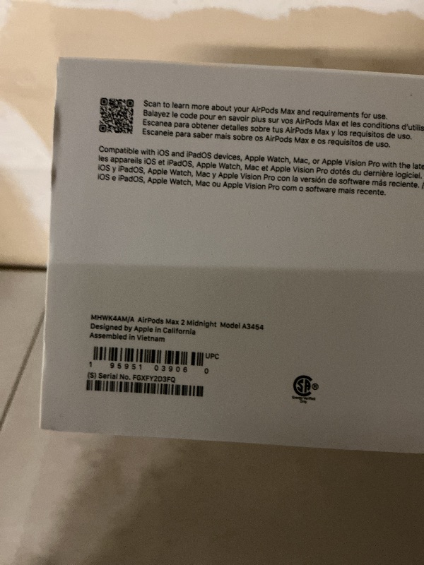 Photo 1 of Apple AirPods Max 2 Wireless Over-Ear Headphones, Active Noise Cancellation, Adaptive Audio, Personalized Spatial Audio, Live Translation, Bluetooth Headphones for iPhone – Midnight