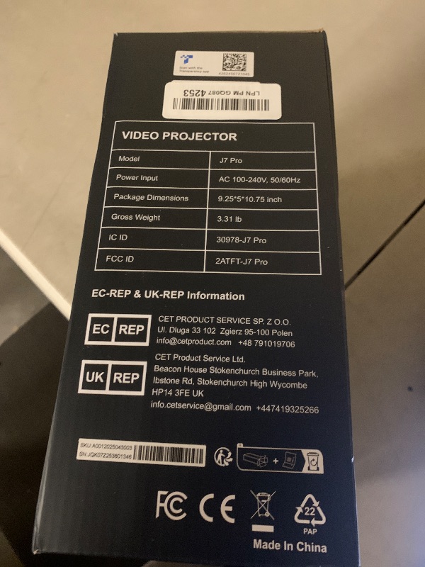 Photo 1 of 1500 ANSI Official Licensed Google TV Smart Projector, HAPPRUN 4K Full HD Home Theater with Auto Focus, Dolby Sound, Wi-Fi Bluetooth, Built-in Apps, Compatible with Phone & PC, Indoor & Outdoor Use