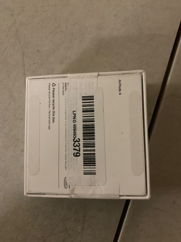 Photo 1 of Apple AirPods 4 Wireless Earbuds, Bluetooth Headphones, Personalized Spatial Audio, Sweat and Water Resistant, USB-C Charging Case, H2 Chip, Up to 30 Hours of Battery Life, Effortless Setup for iPhone