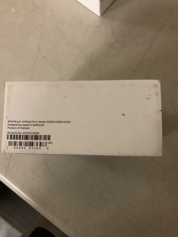 Photo 1 of Apple AirPods Pro 3 Wireless Earbuds, Active Noise Cancellation, Live Translation, Heart Rate Sensing, Hearing Aid Feature, Bluetooth Headphones, Spatial Audio, High-Fidelity Sound, USB-C Charging