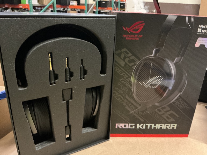 Photo 1 of ASUS ROG Kithara Gaming/Audiophile Open-Back Wired Headphones with Mic – ROG-Tuned HIFIMAN Planar Magnetic Drivers, Adjustable Headband, Extra Ear Pads, Compatible with DACs, Amps, PC, Console, Mobile