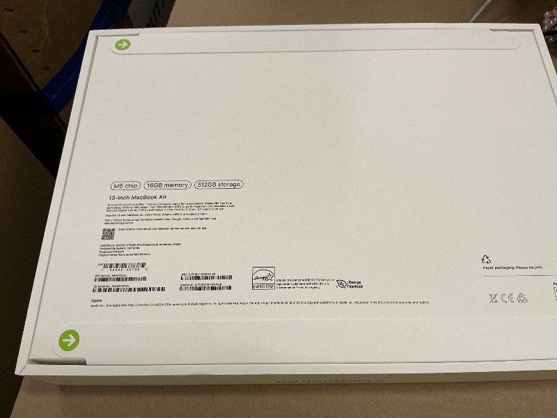 Photo 1 of Apple 2026 MacBook Air 13-inch Laptop with M5 chip: Built for AI, 13.6-inch Liquid Retina Display, 16GB Unified Memory, 512GB SSD, 12MP Center Stage Camera, Touch ID, Wi-Fi 7; Silver