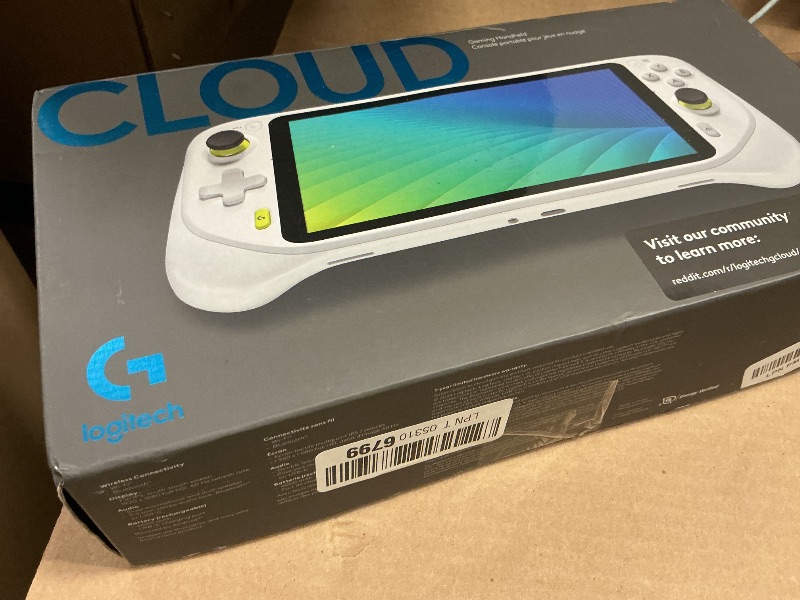 Photo 1 of Logitech G Cloud Gaming Handheld, Portable Gaming Console with Long-Battery Life, 1080P 7-Inch Touchscreen, Lightweight Design, Xbox Cloud Gaming, NVIDIA GeForce NOW, Google Play