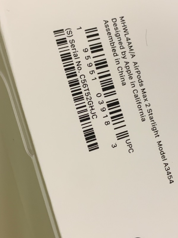 Photo 1 of Apple AirPods Max 2 Wireless Over-Ear Headphones, Active Noise Cancellation, Adaptive Audio, Personalized Spatial Audio, Live Translation, Bluetooth Headphones for iPhone – Starlight
