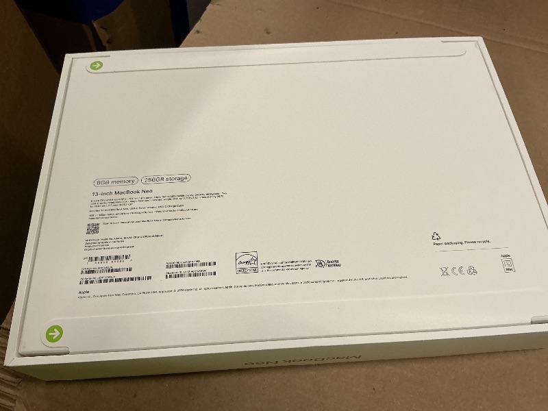 Photo 1 of Apple 2026 MacBook Neo 13-inch Laptop with A18 Pro chip: Built for AI and Apple Intelligence, Liquid Retina Display, 8GB Unified Memory, 256GB SSD Storage, 1080p FaceTime HD Camera; Silver