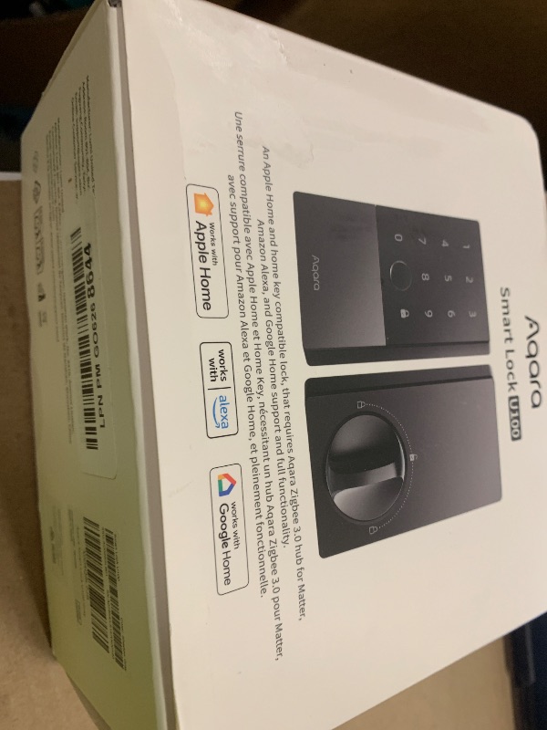 Photo 1 of Aqara Smart Lock U100, Fingerprint Keyless Entry Door Lock with Apple Home Key, Touchscreen Keypad, Bluetooth Electronic Deadbolt, IP65 Weatherproof, Supports Apple HomeKit, Alexa, Google, IFTTT, Gray