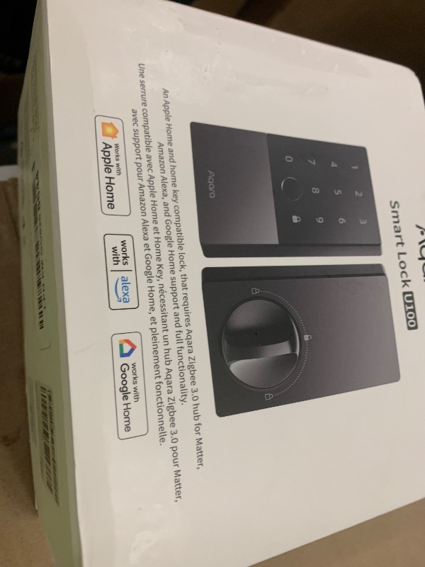 Photo 1 of Aqara Smart Lock U100, Fingerprint Keyless Entry Door Lock with Apple Home Key, Touchscreen Keypad, Bluetooth Electronic Deadbolt, IP65 Weatherproof, Supports Apple HomeKit, Alexa, Google, IFTTT, Gray