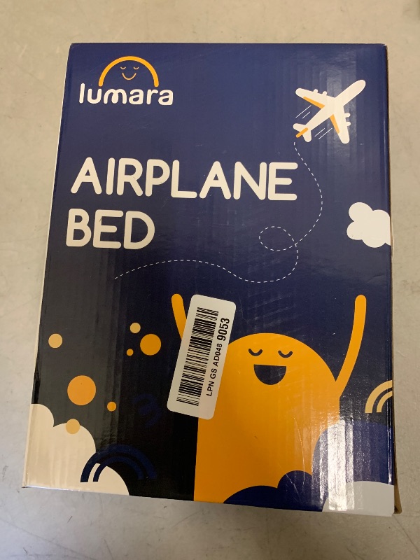 Photo 1 of LUMARA Toddler Airplane Bed - Inflatable Airplane Bed for Toddlers, Plane Baby Mattress for Kids - Blow Up Air Mattress for Child Flight Sleep with Safety Belt, Innovative Valves, No Pump Needed