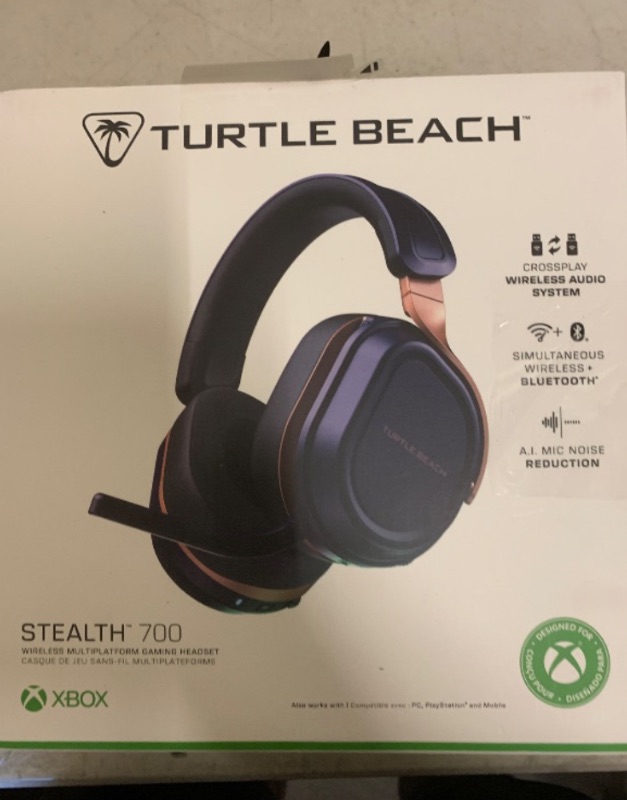 Photo 1 of Turtle Beach Stealth 700 Gen 3 Wireless Multiplatform Amplified Gaming Headset for Xbox Series X|S, Xbox One, PC, PS5, Mobile – 60mm Drivers, AI Noise-Cancelling Mic, Bluetooth, 80-Hr Battery – Cobalt